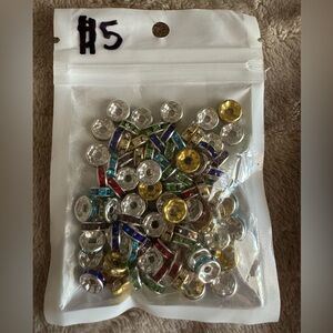Multi Colored Metal Spacer Beads (small) 80 count - Great for pen building